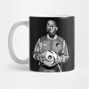 Pele Legendary Berazil Black And White Art Mug